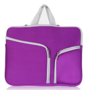 11 Inch Multi-Pocket Laptop Liner Bag | For Diving Material | Purple