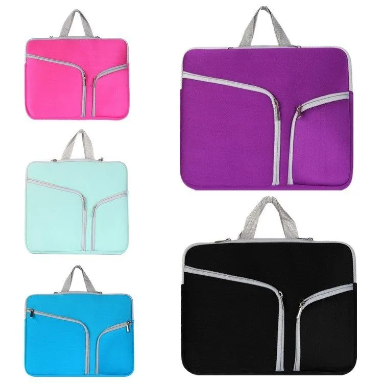 11 Inch Multi-Pocket Laptop Liner Bag | For Diving Material | Purple