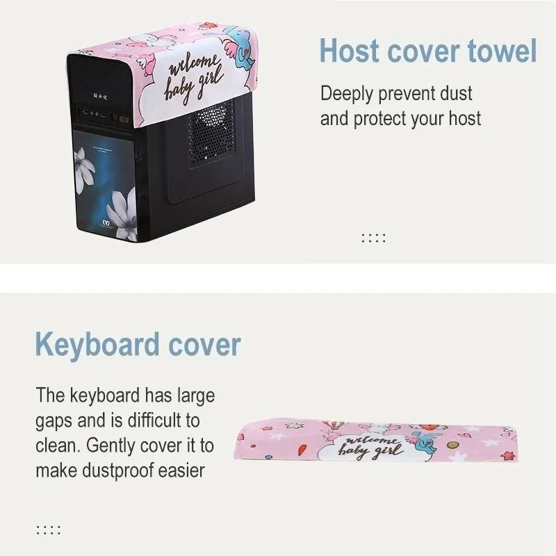 22” Desktop Computer LCD Monitor Dust-Proof Cover | Cloth Material | Good Night