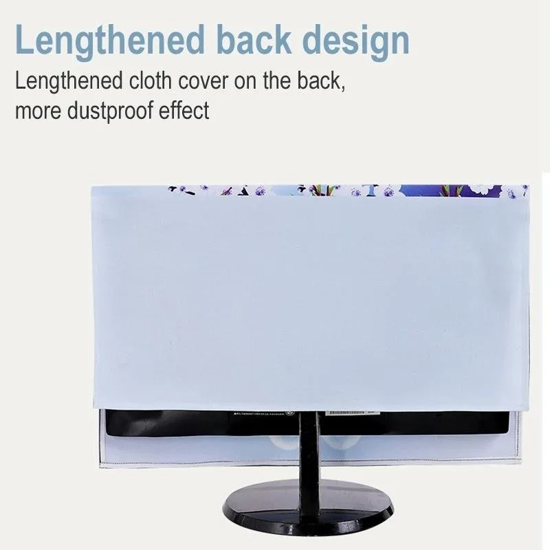 22” Desktop Computer LCD Monitor Dust-Proof Cover | Cloth Material | Grey Deer