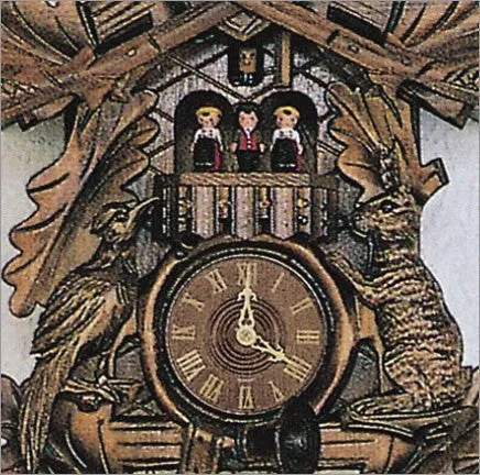 23" Musical Antique Hunter Theme Eight Day German Cuckoo Clock