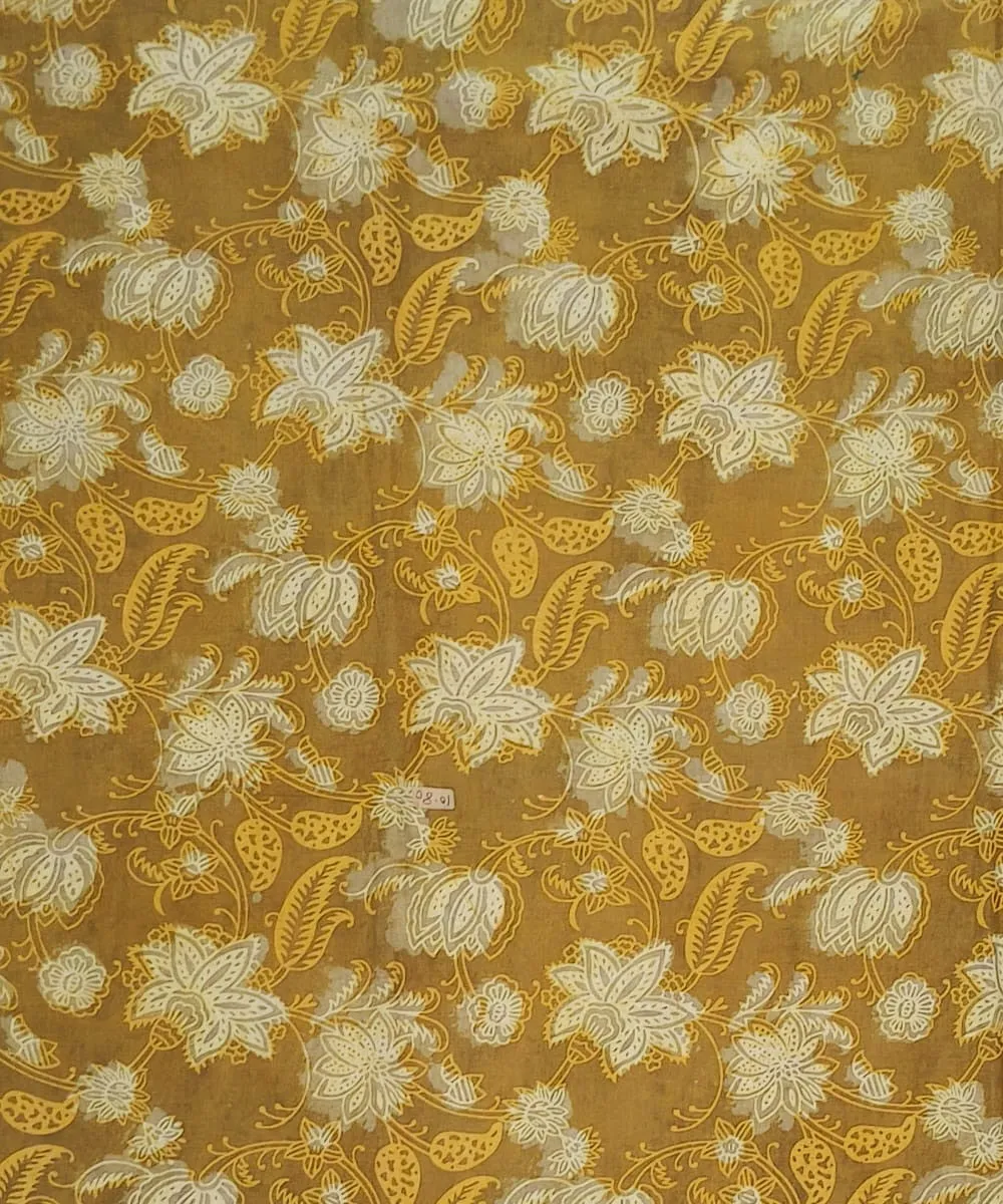 2.5m Green handblock printed cotton sanganeri print kurta material