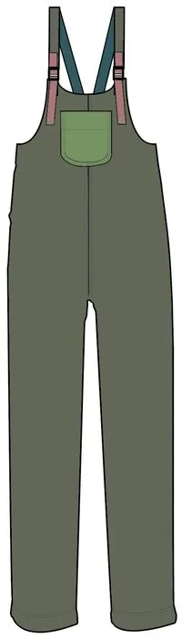 Ace Recycled Polar Fleece Dungarees - Dusty Olive