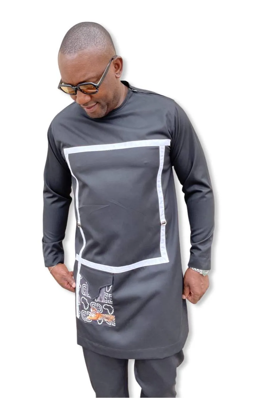 African Men Traditional Black
