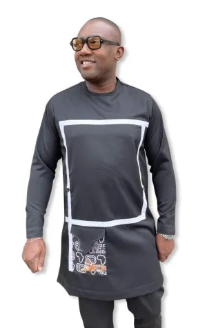 African Men Traditional Black