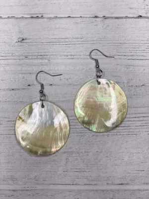 Alisha D Big Round Shell Earrings