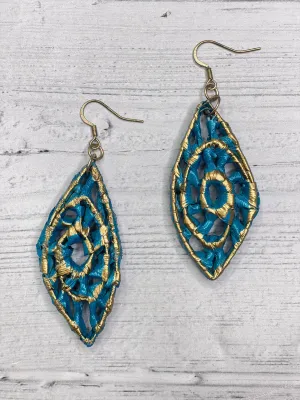 Alisha D Raffia Oval Earrings
