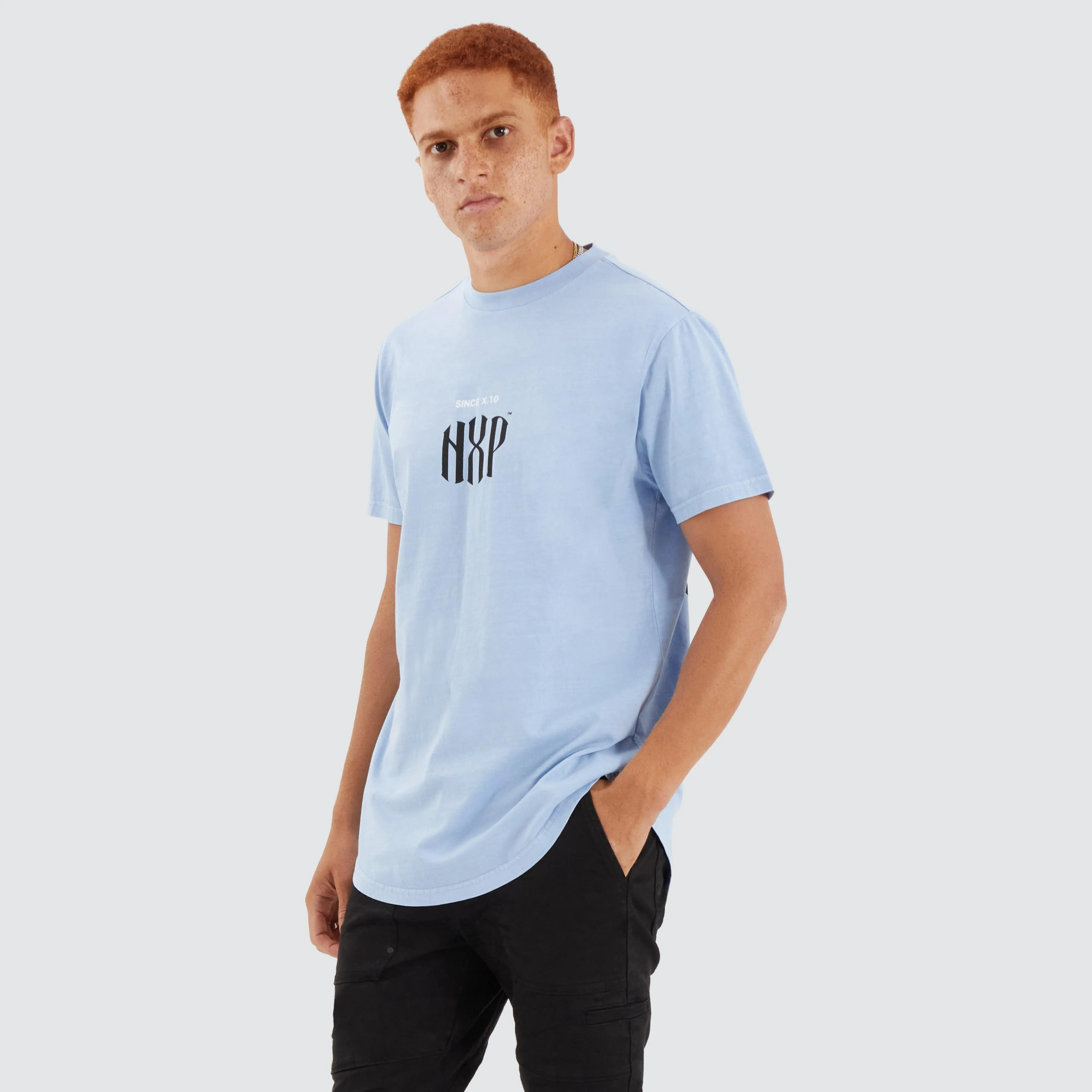 Anode Dual Curved Tee Pigment Placid Blue