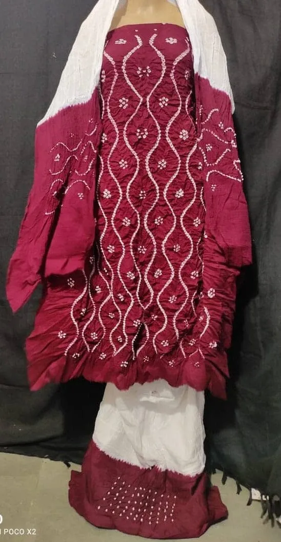 Bandhej Cotton Dress Material