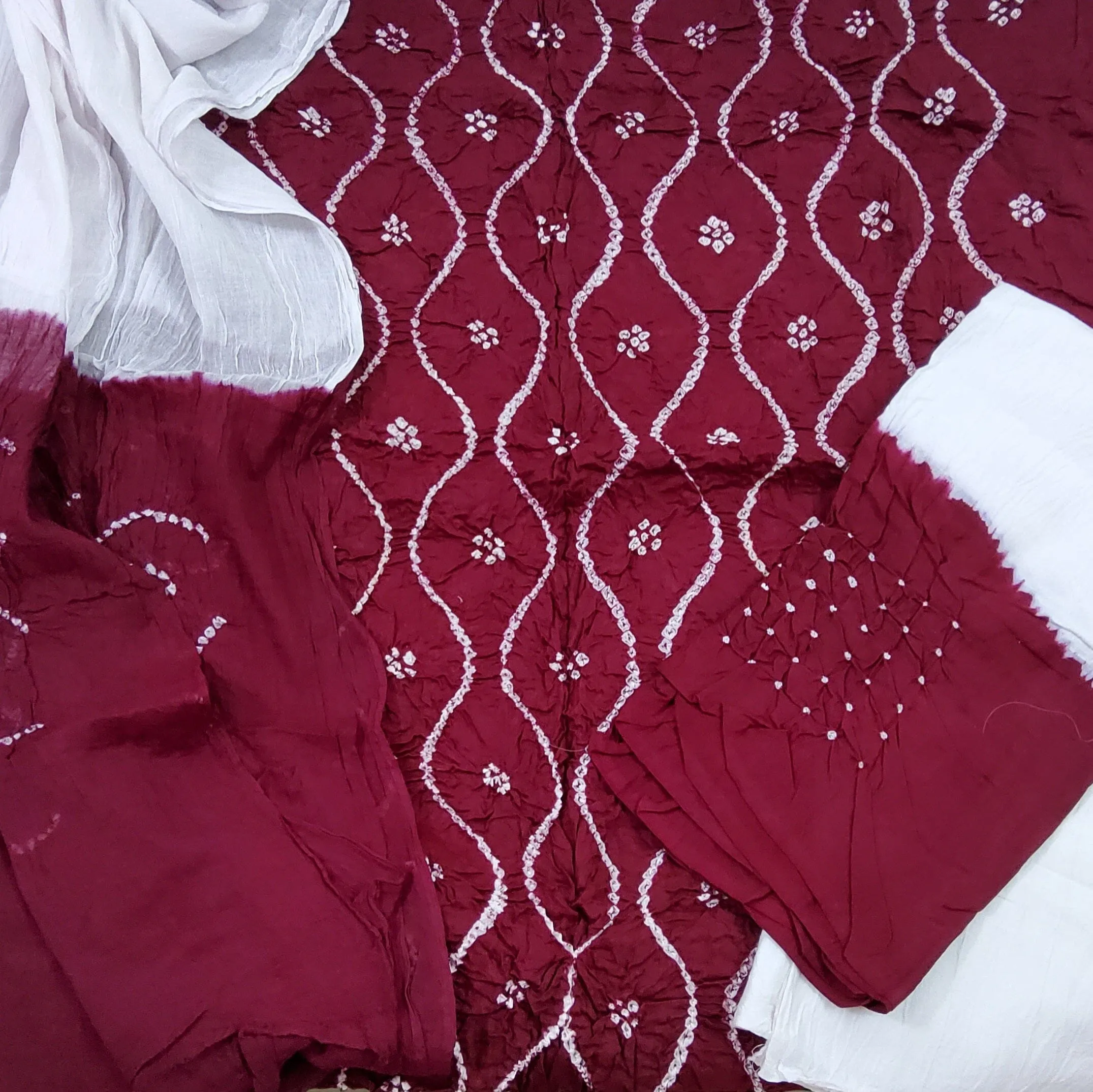 Bandhej Cotton Dress Material