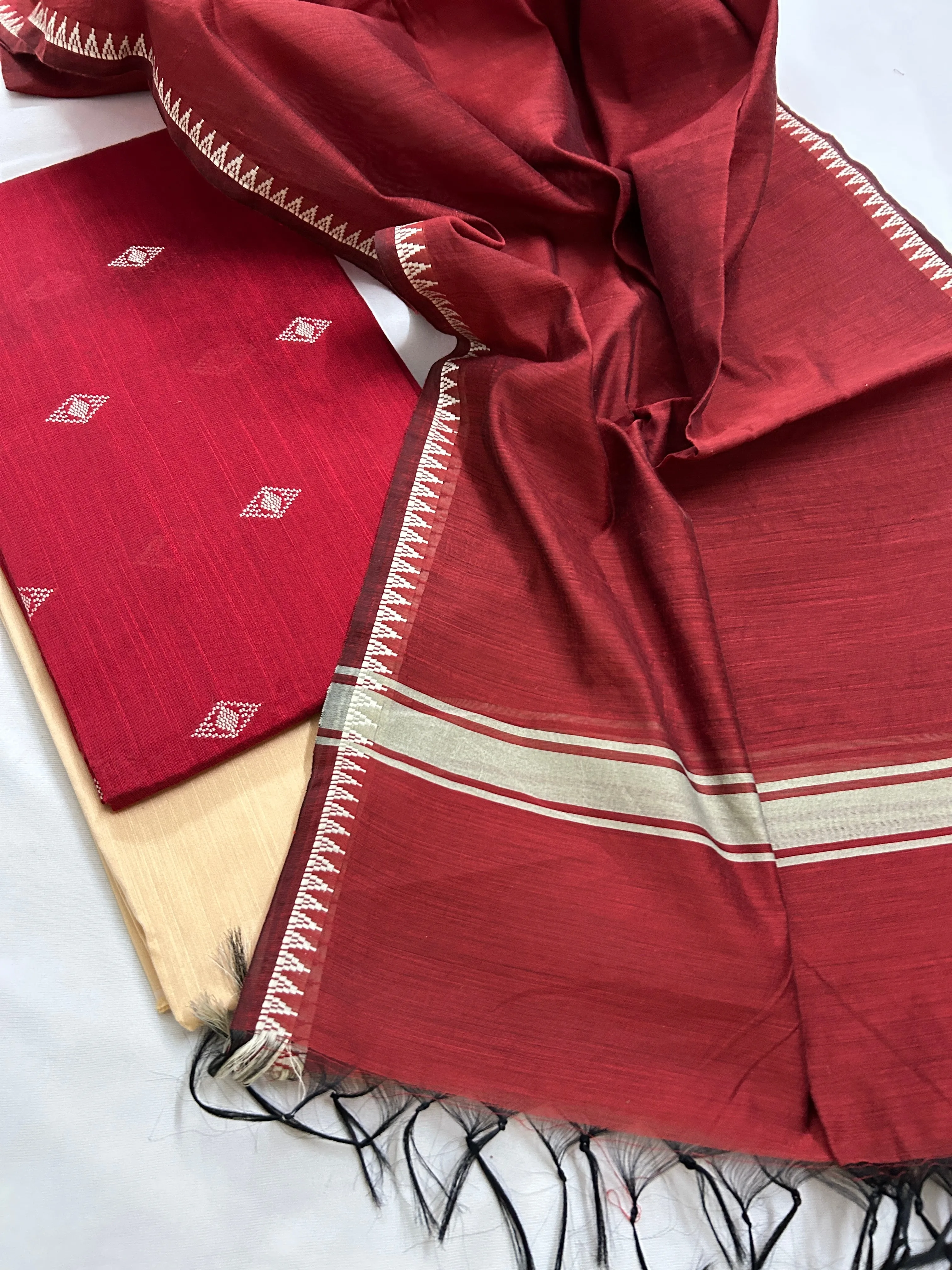 Blend Cotton Silk Dress Material