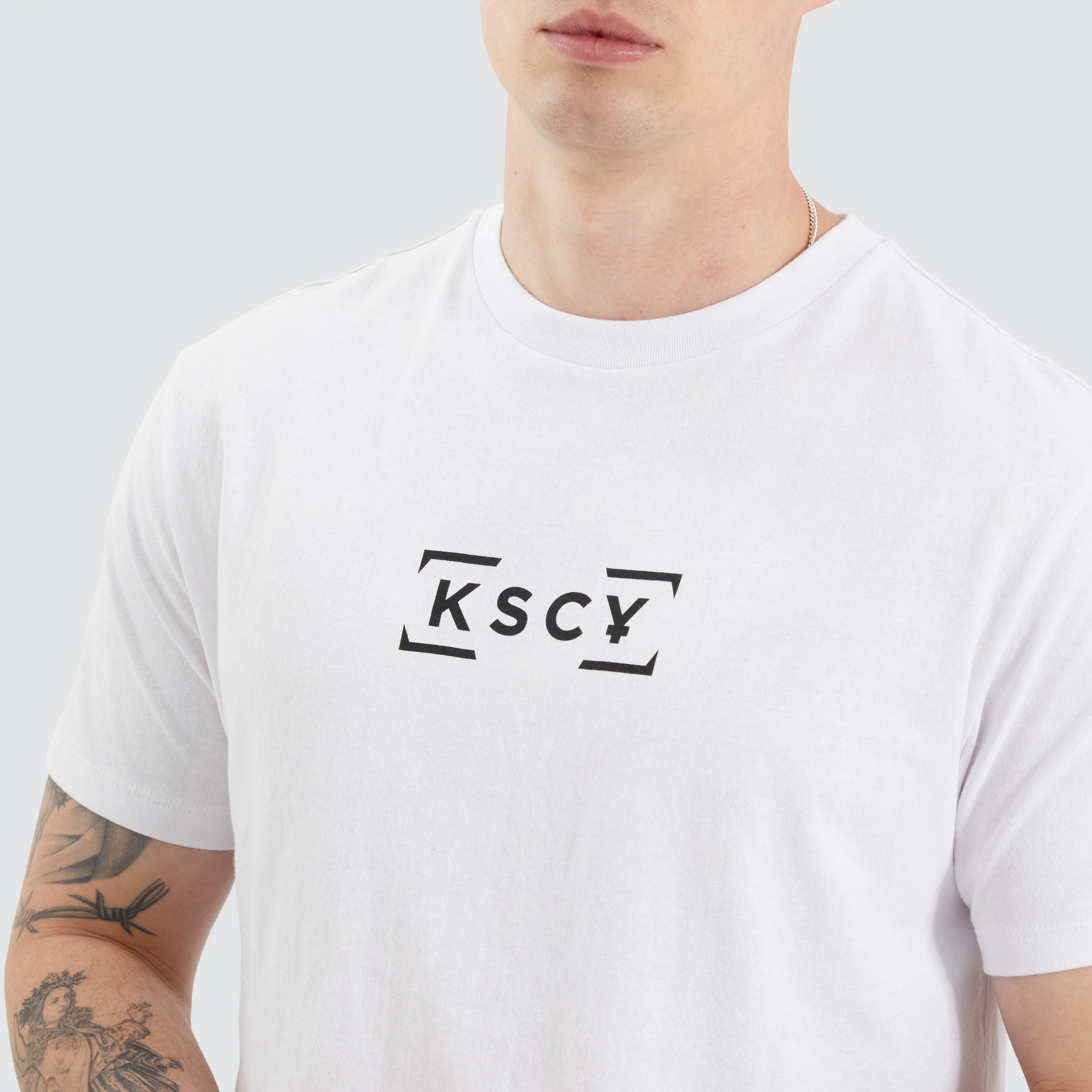 Blyth Dual Curved Tee Optical White