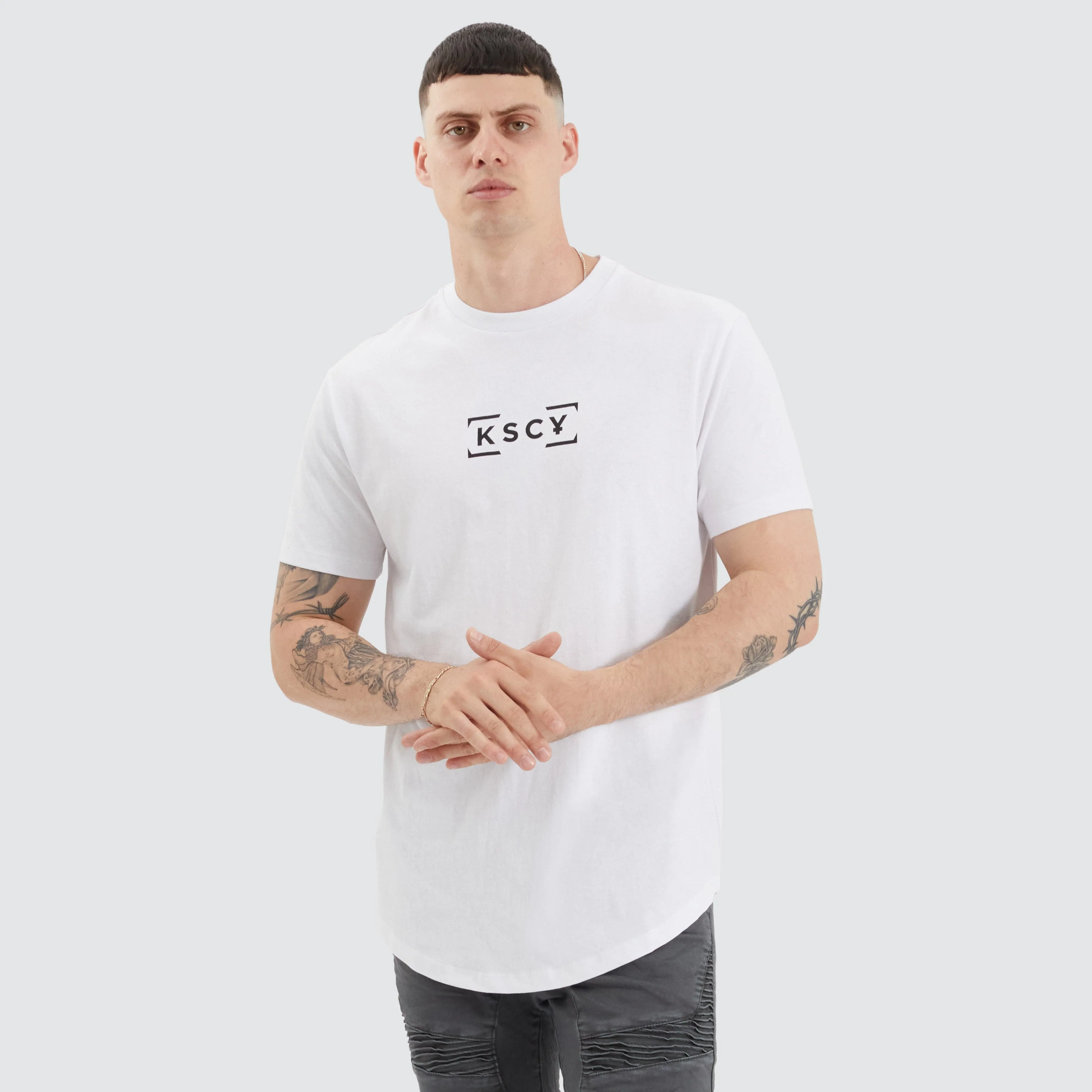 Blyth Dual Curved Tee Optical White