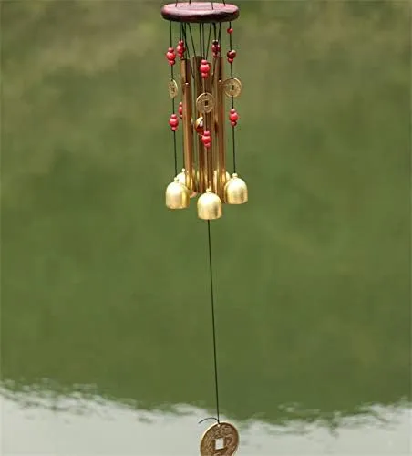 Brass Wind Chime for Home Door Decoration | Feng-Shui Windchime for Good Luck, Wealth & Prosperity |