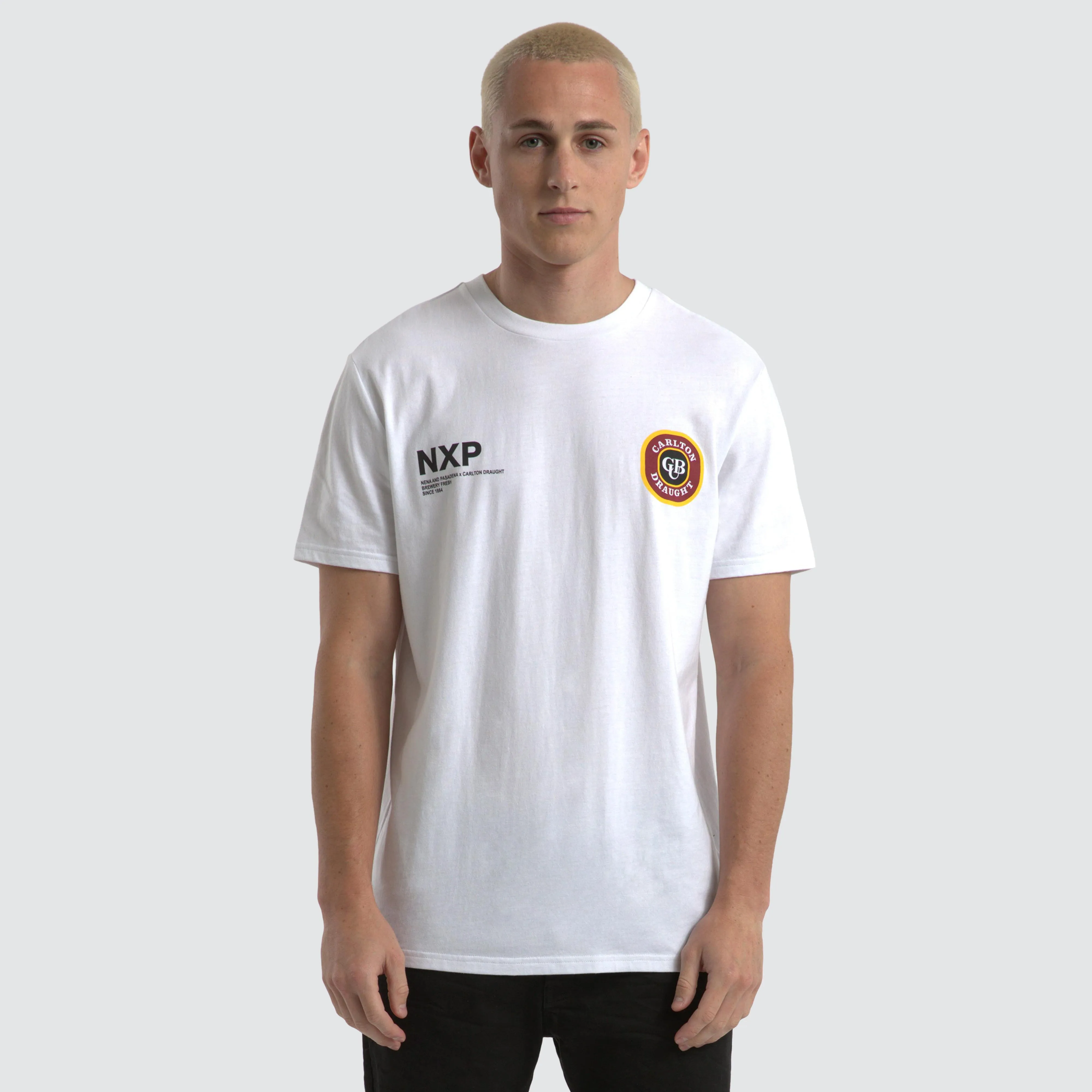 Carlton Draught Bramling Cape Back Tee White/Maroon