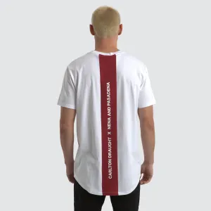 Carlton Draught Bramling Cape Back Tee White/Maroon