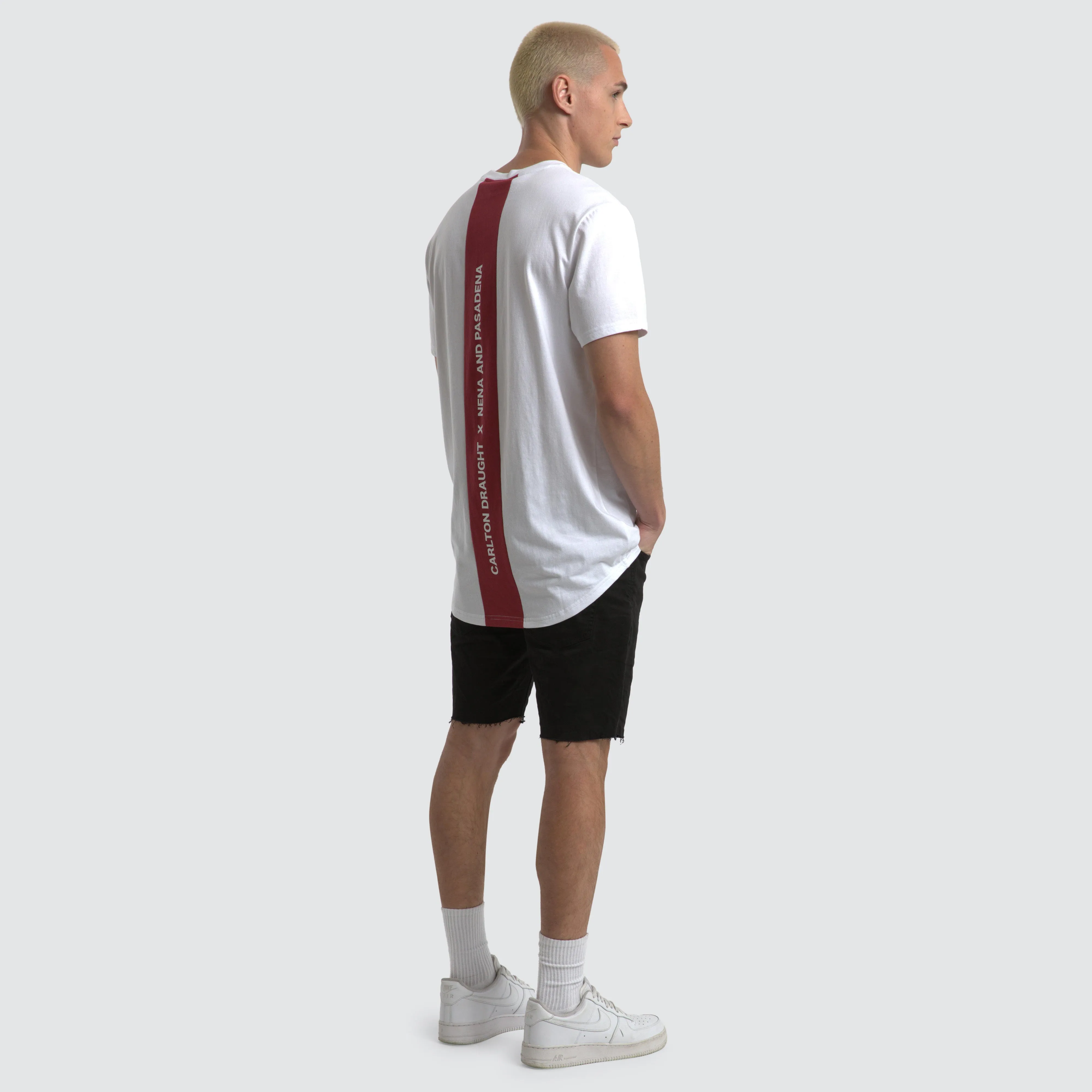 Carlton Draught Bramling Cape Back Tee White/Maroon
