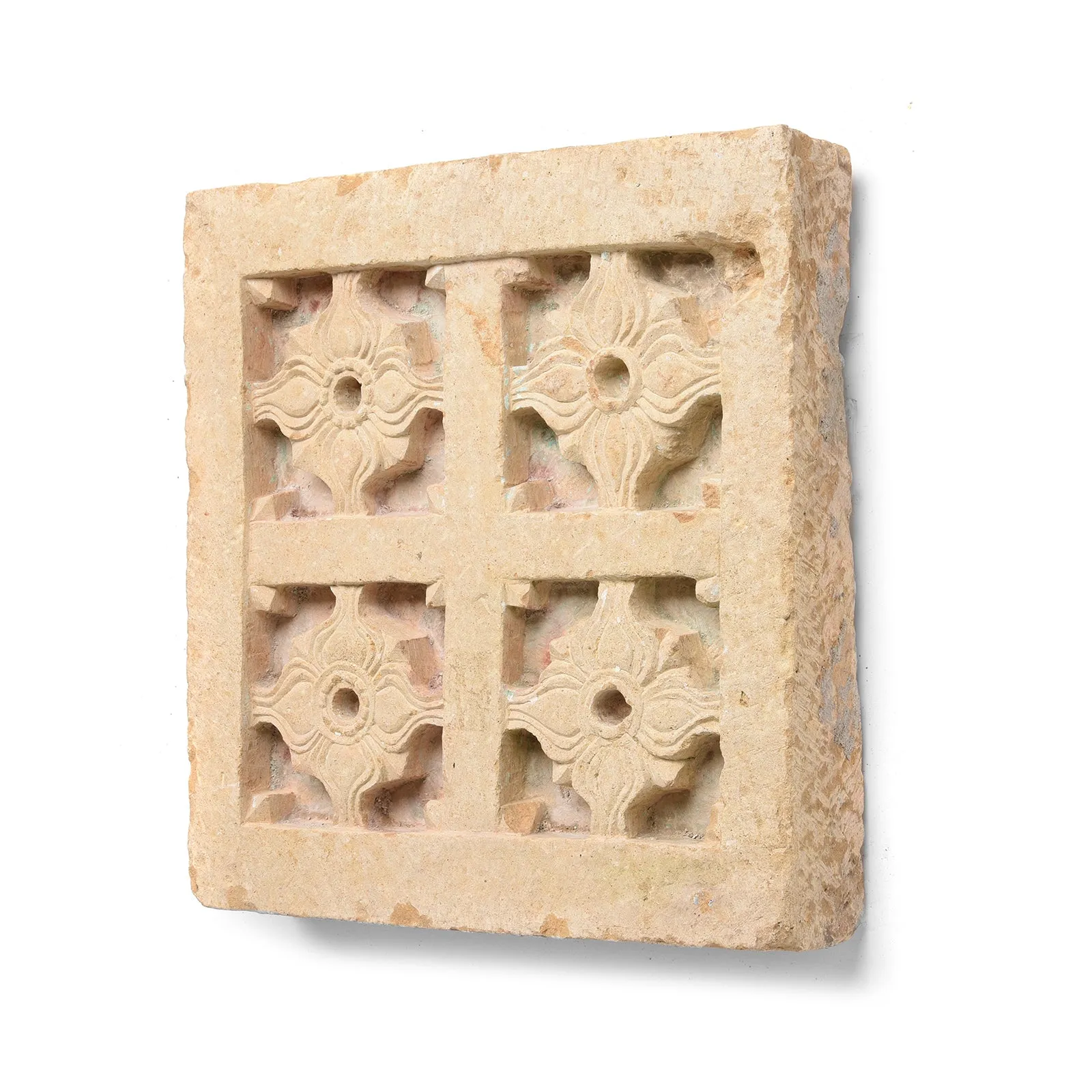 Carved Stone Panel From Rajasthan - 19thC