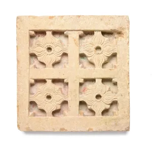 Carved Stone Panel From Rajasthan - 19thC