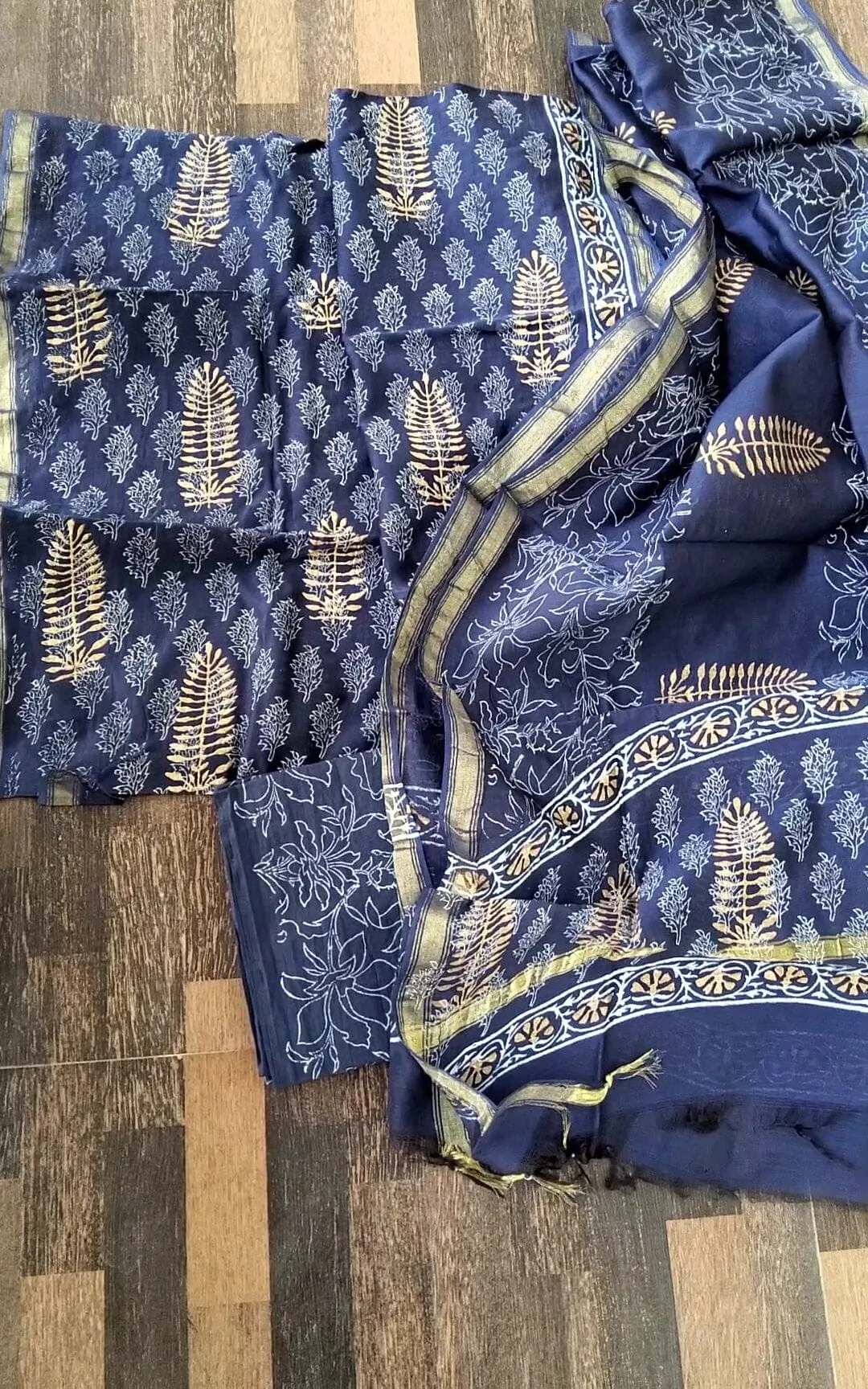 Chanderi Silk Cotton Dress Material
