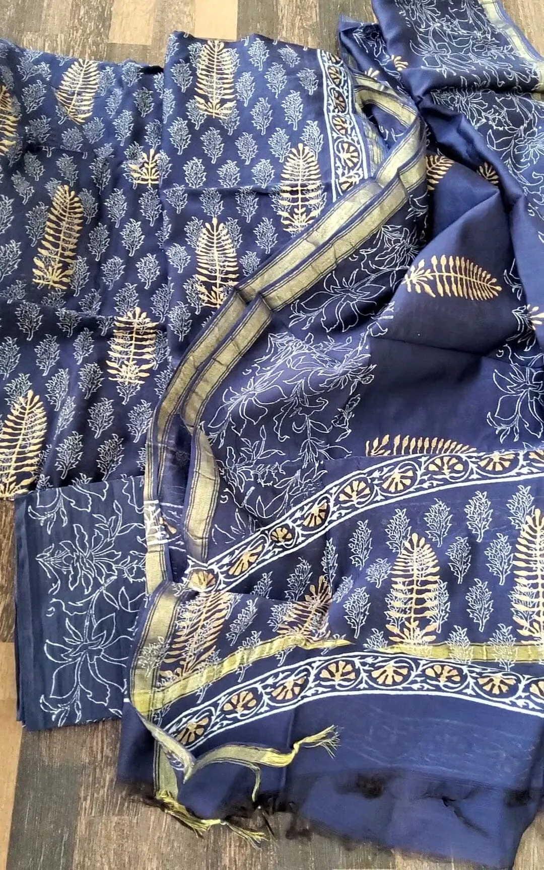 Chanderi Silk Cotton Dress Material