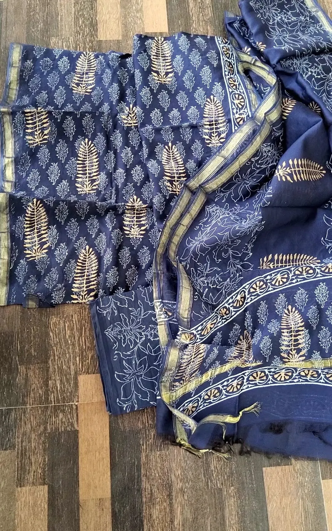 Chanderi Silk Cotton Dress Material