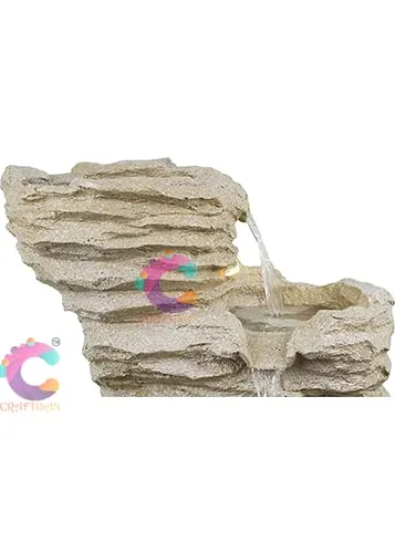 Craftisan Three Bowl Decorative Water Fountain for Home Decor/Office/Indoor/Garden/Puja Room/Vastu