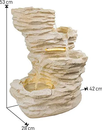 Craftisan Three Bowl Decorative Water Fountain for Home Decor/Office/Indoor/Garden/Puja Room/Vastu