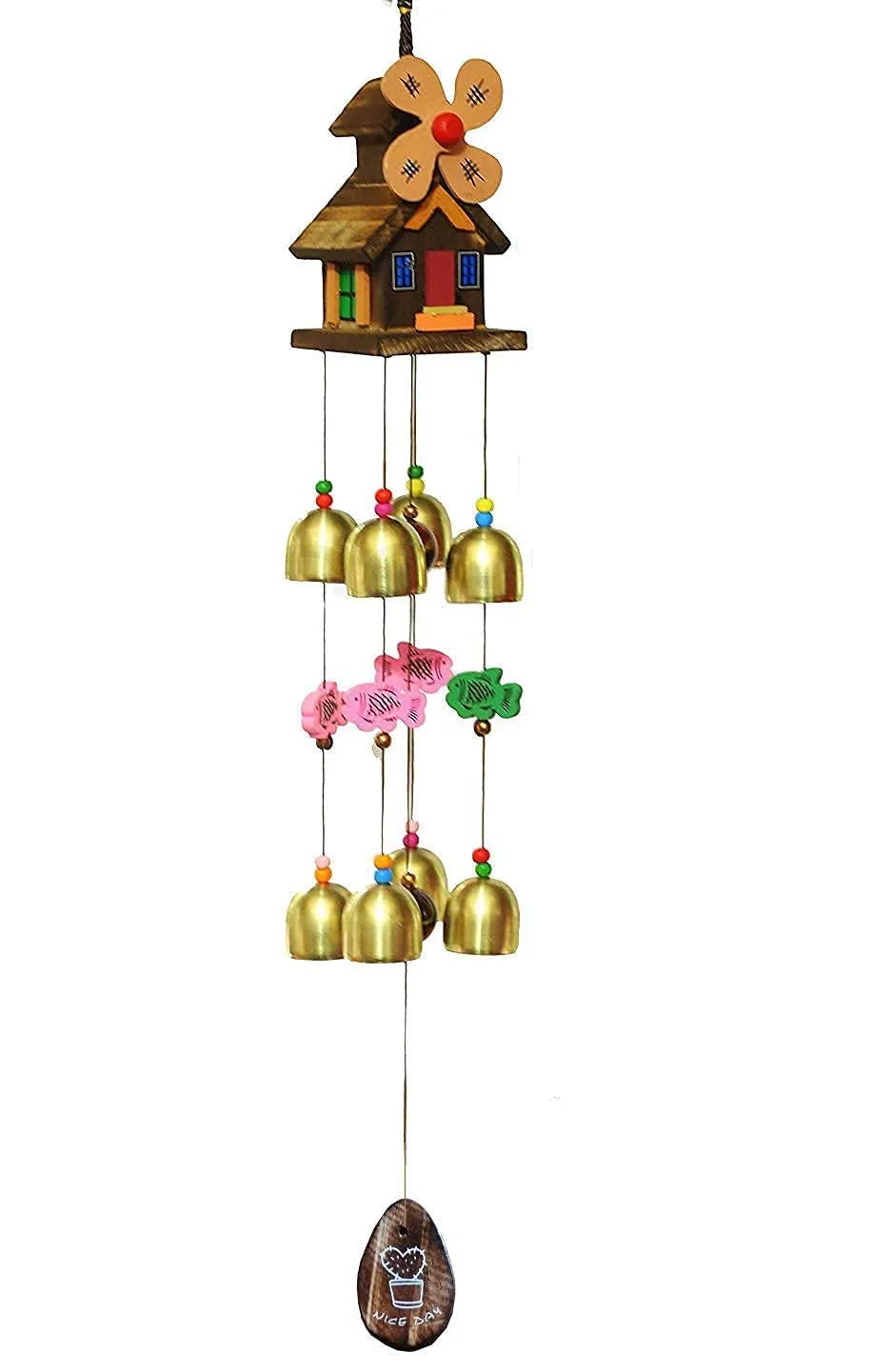 Crafts Store Center Wood Coper Wind Chime for Home Bedroom Balcony Garden Etc. for (Decorate Item)