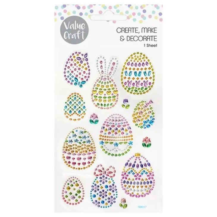 Crystal Egg Stickers 1 Sheet