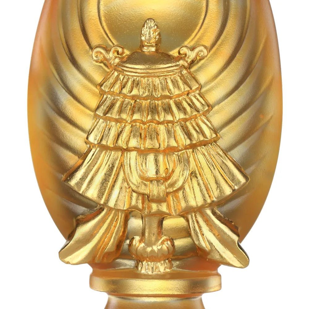 Crystal Feng Shui, Good Fortune & Wealth, Eight Auspicious Offerings, Implement Auspiciousness, The Rest Will Follow (Set of 8, 24K Gilded)