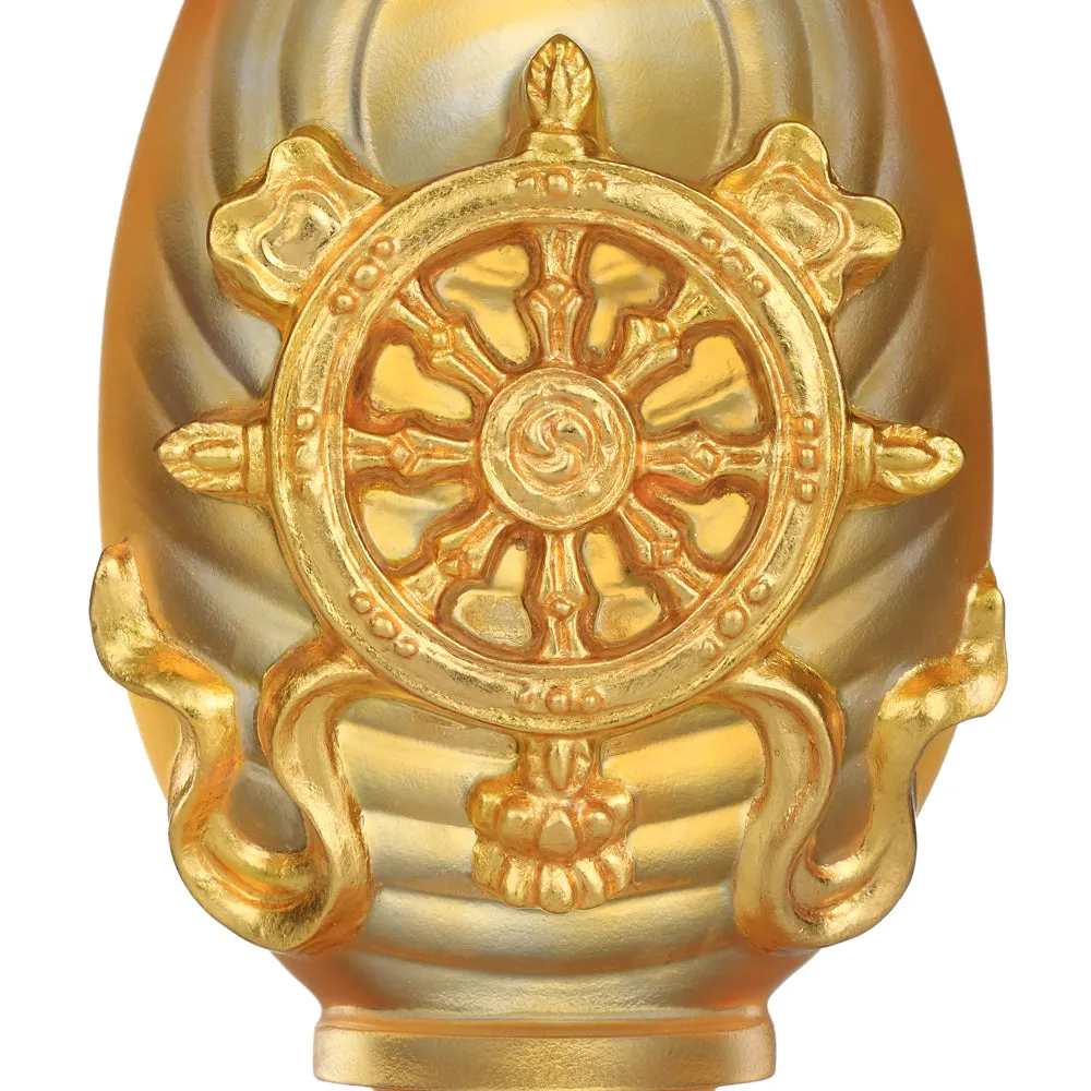Crystal Feng Shui, Good Fortune & Wealth, Eight Auspicious Offerings, Implement Auspiciousness, The Rest Will Follow (Set of 8, 24K Gilded)