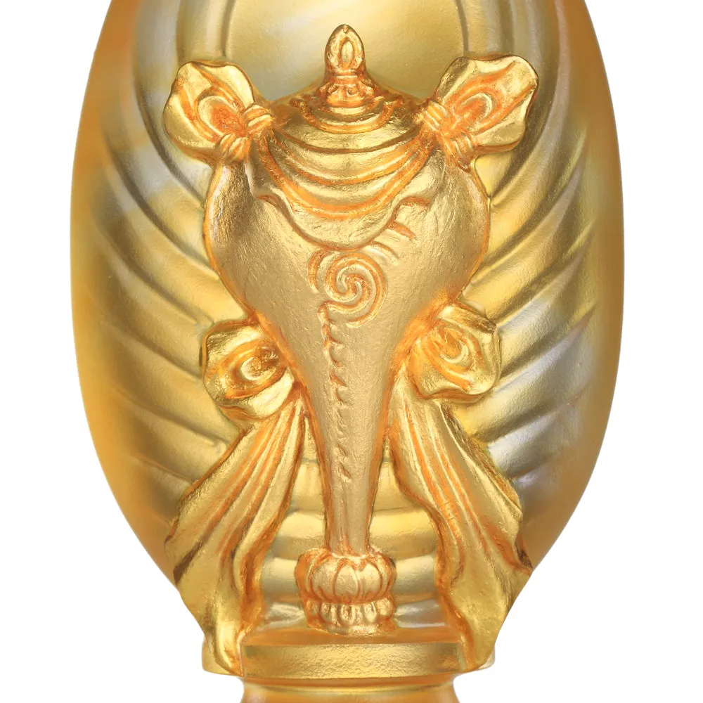 Crystal Feng Shui, Good Fortune & Wealth, Eight Auspicious Offerings, Implement Auspiciousness, The Rest Will Follow (Set of 8, 24K Gilded)