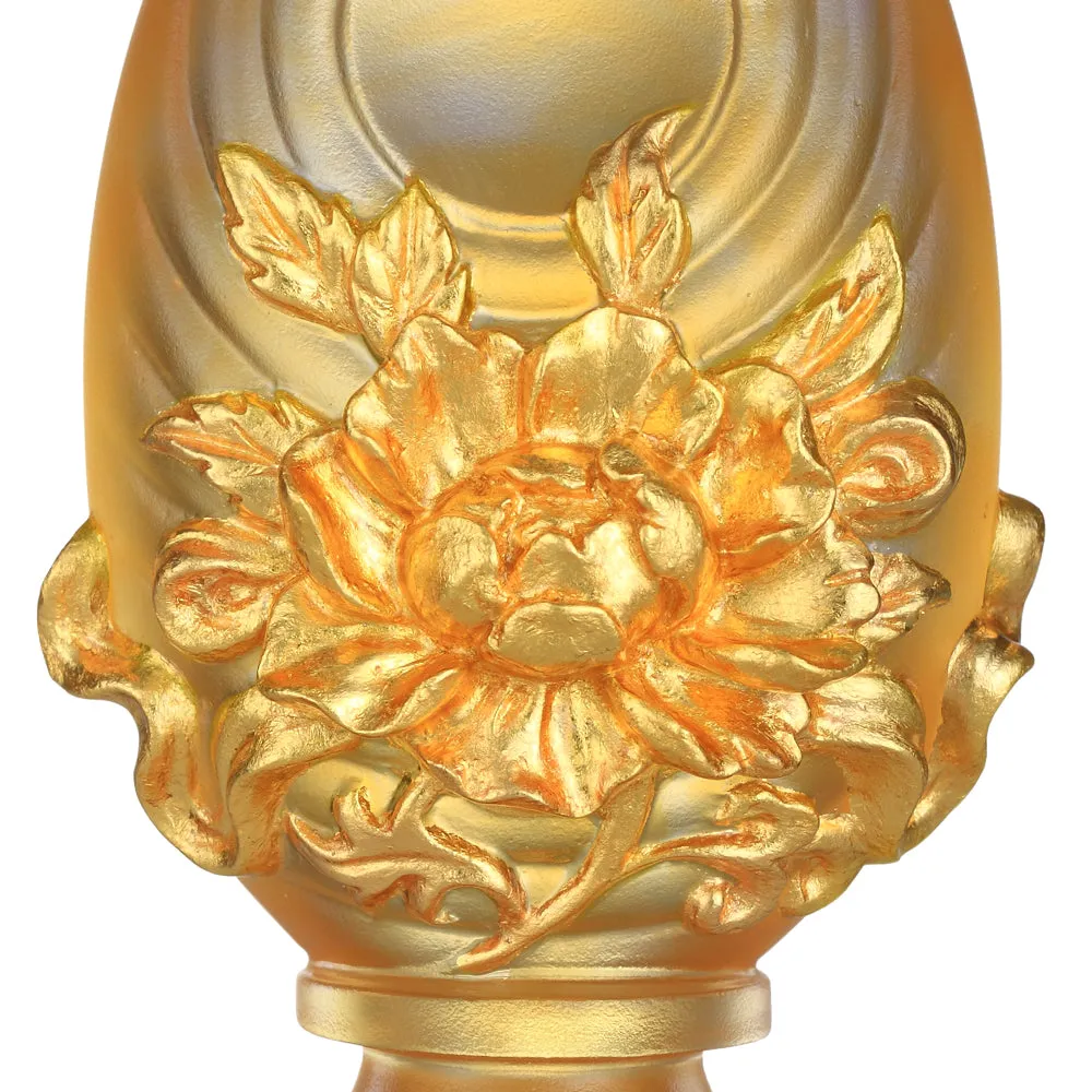 Crystal Feng Shui, Good Fortune & Wealth, Eight Auspicious Offerings, Implement Auspiciousness, The Rest Will Follow (Set of 8, 24K Gilded)