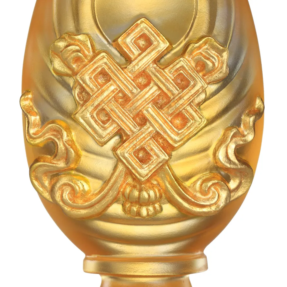 Crystal Feng Shui, Good Fortune & Wealth, Eight Auspicious Offerings, Implement Auspiciousness, The Rest Will Follow (Set of 8, 24K Gilded)