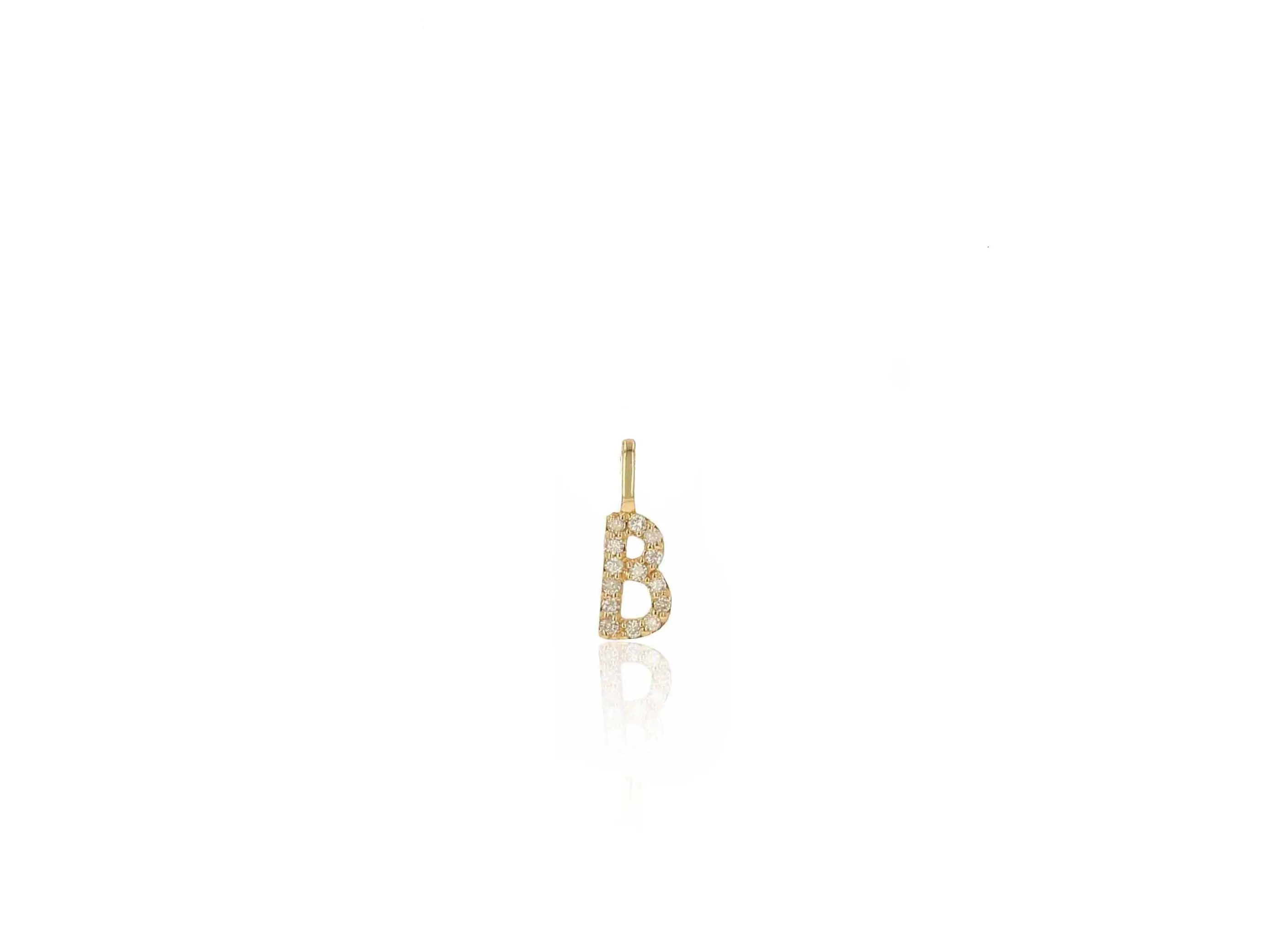 Diamond Letter Charm Only