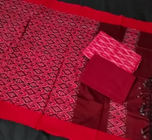 Double Ikat Mercerised Cotton Dress Material *