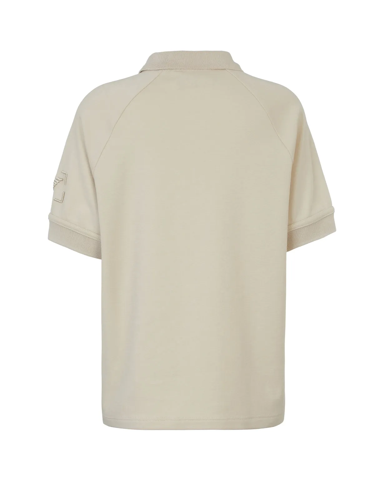 EMPORIO ARMANI POLO WITH RIBBED COLLAR AN SLEEVE OVERSIDE FRONT DETAIL