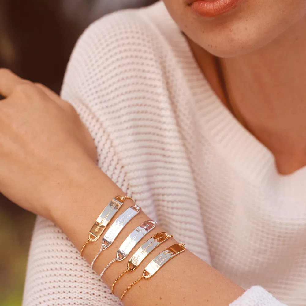 Engraved Fortune Bracelet: You will see it when you believe it - Gold