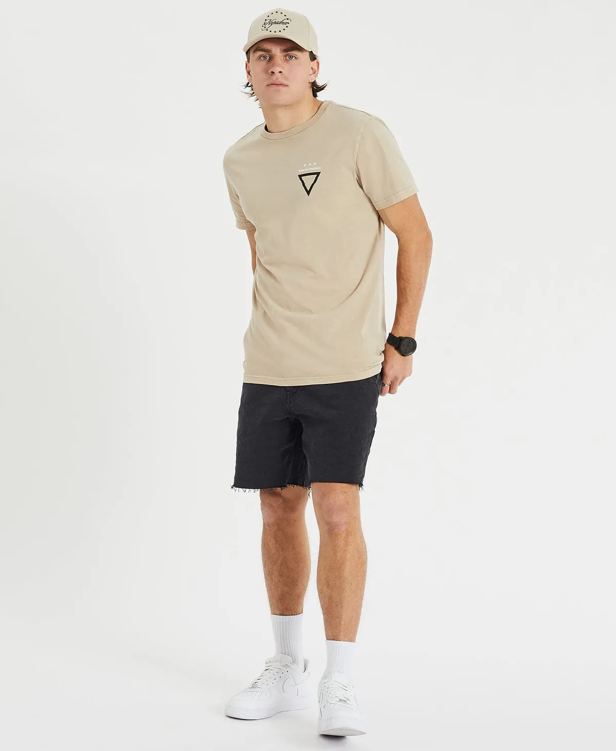 Express Cape Back Tee Pigment Feather Grey