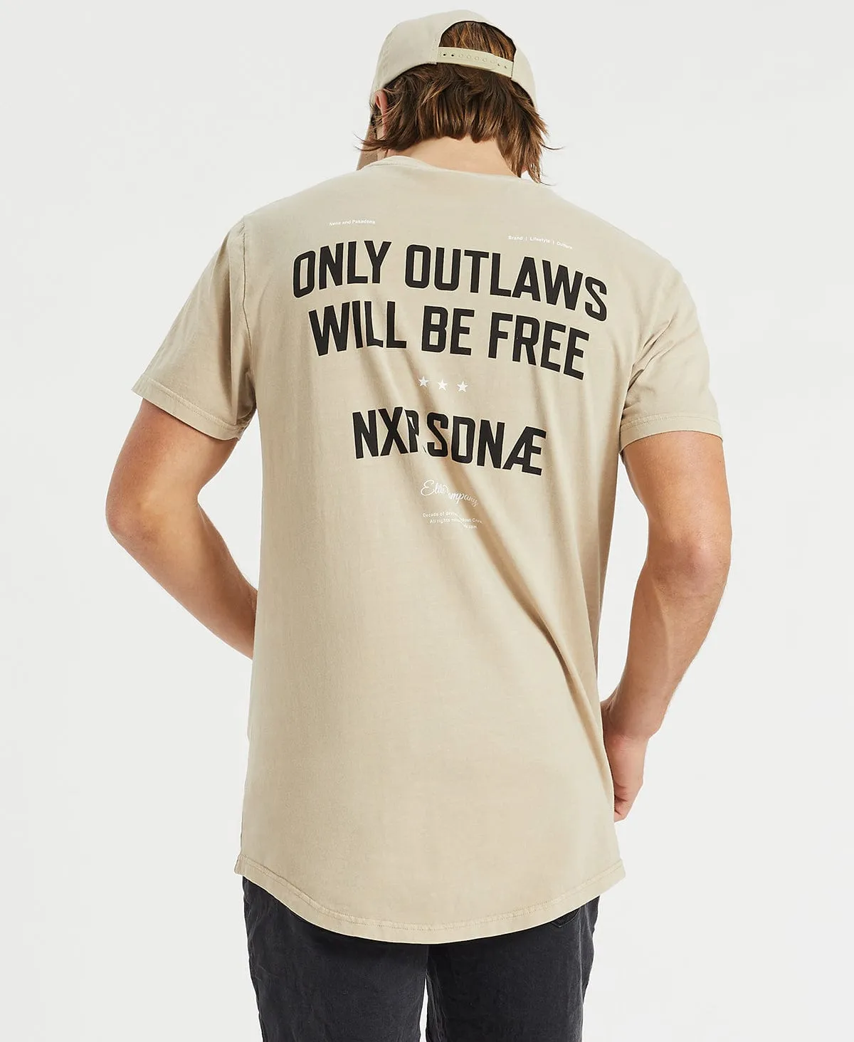 Express Cape Back Tee Pigment Feather Grey