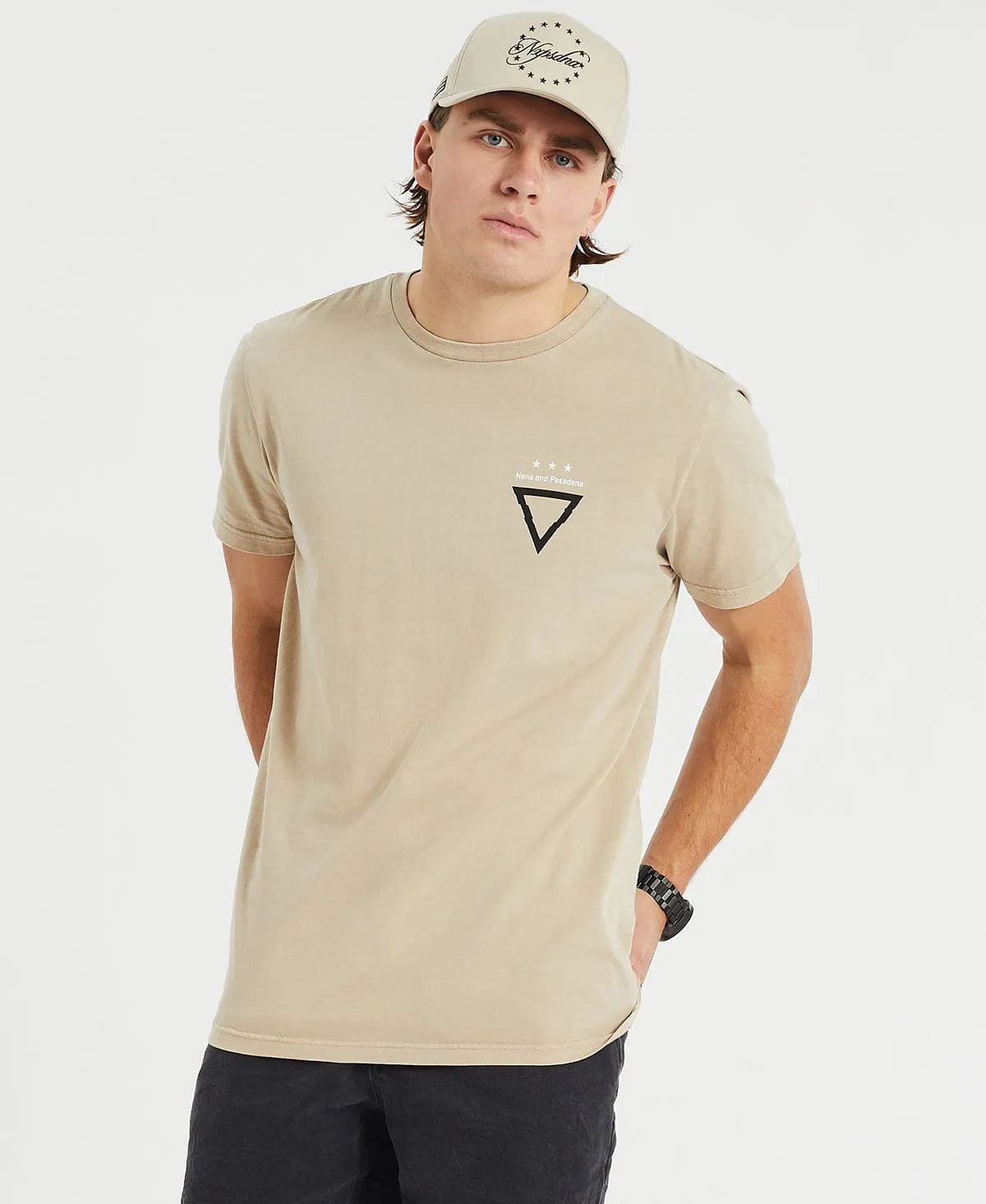 Express Cape Back Tee Pigment Feather Grey