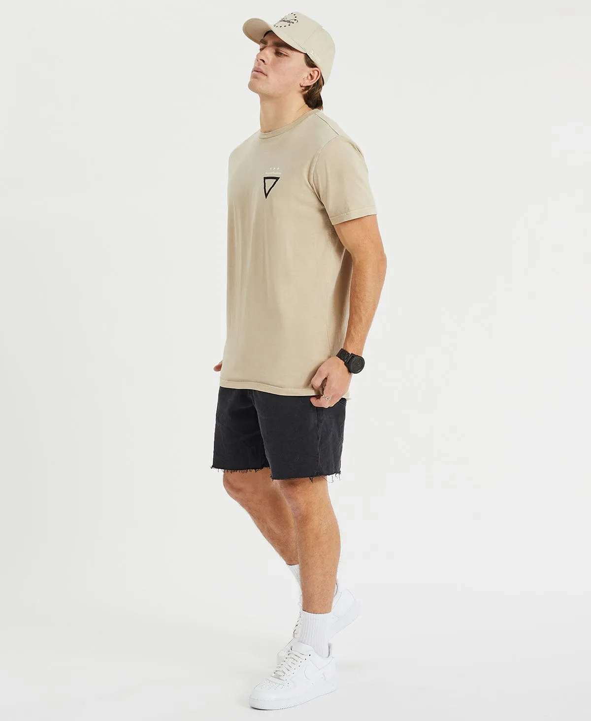 Express Cape Back Tee Pigment Feather Grey
