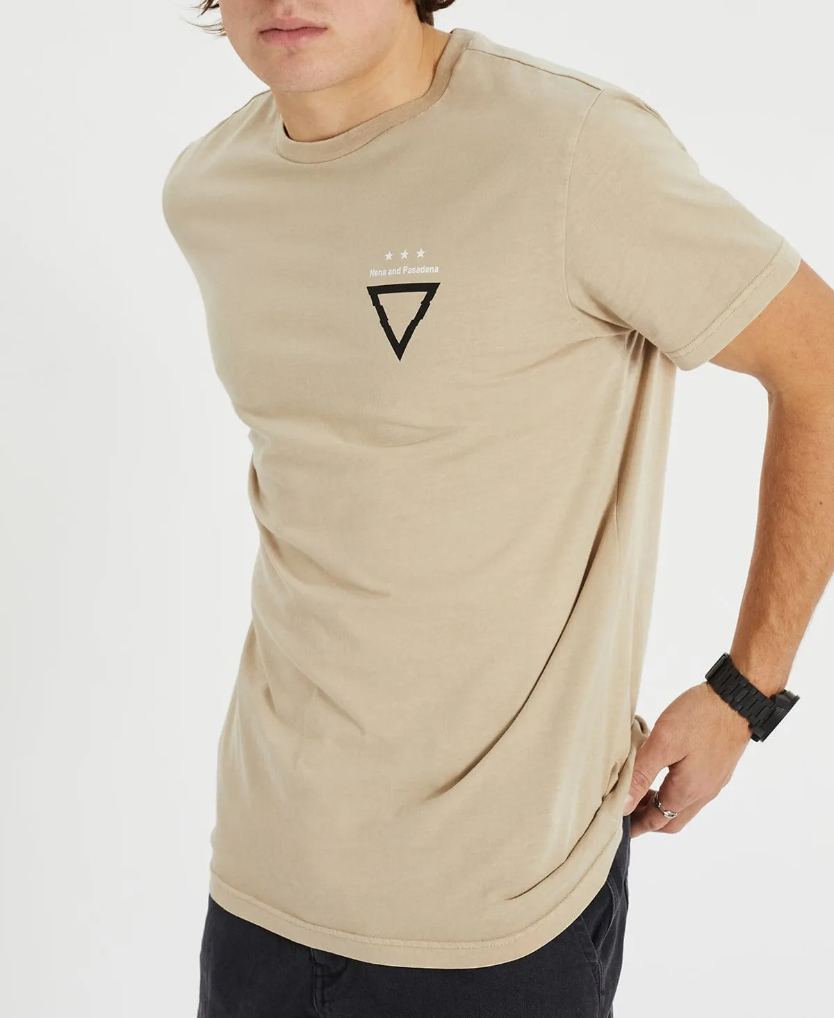 Express Cape Back Tee Pigment Feather Grey