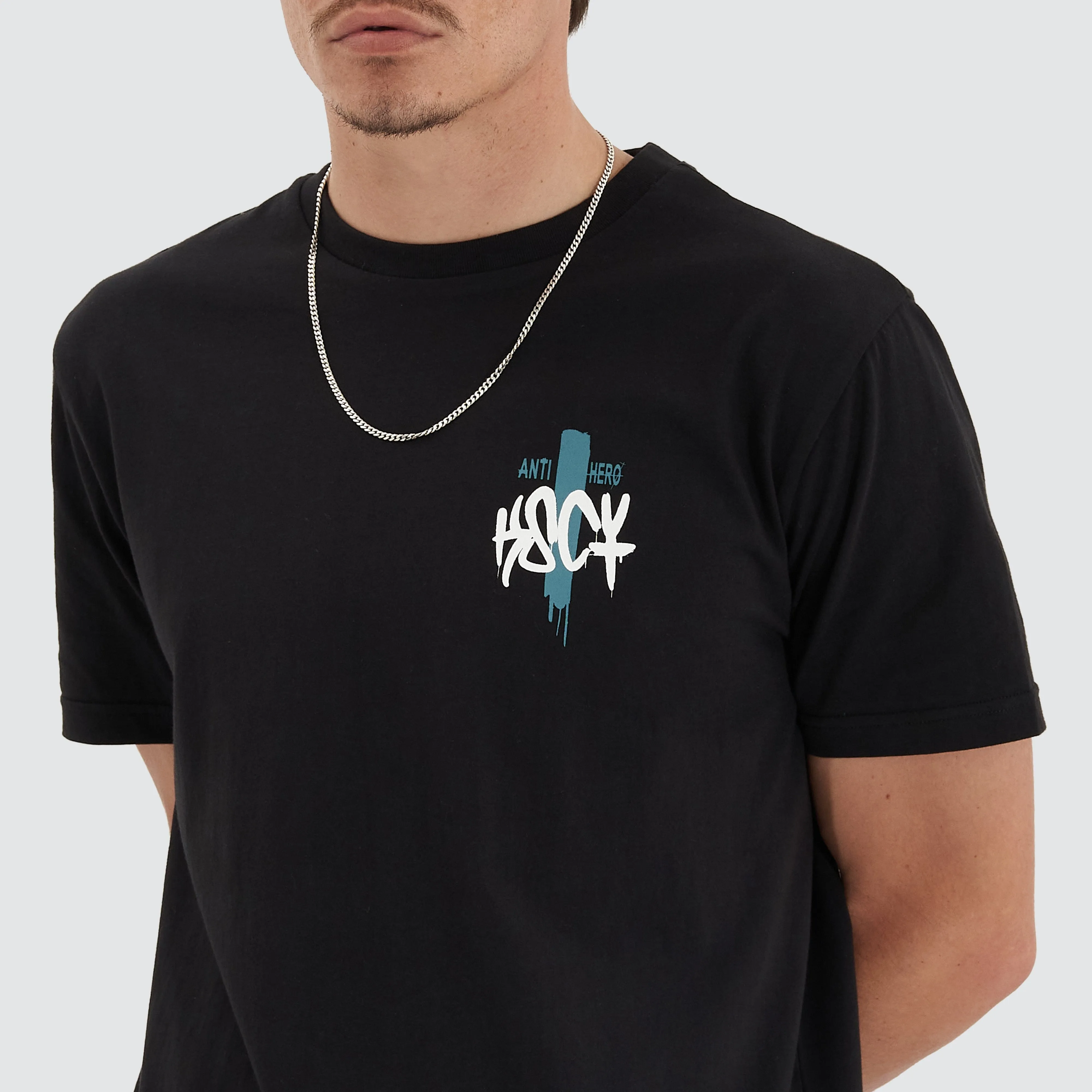 Faded Echo Dual Curved Tee Jet Black