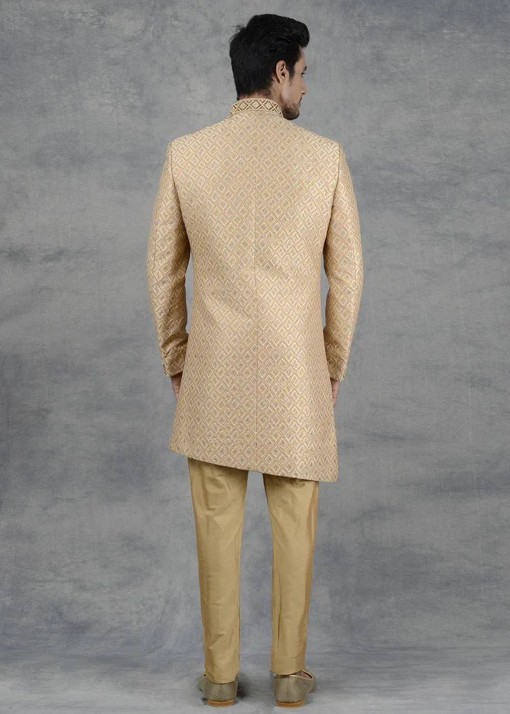 Golden Sherwani | Siddhesh Chauhan