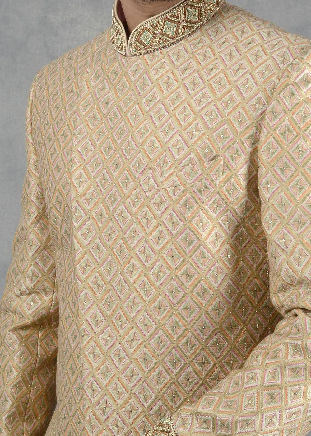 Golden Sherwani | Siddhesh Chauhan