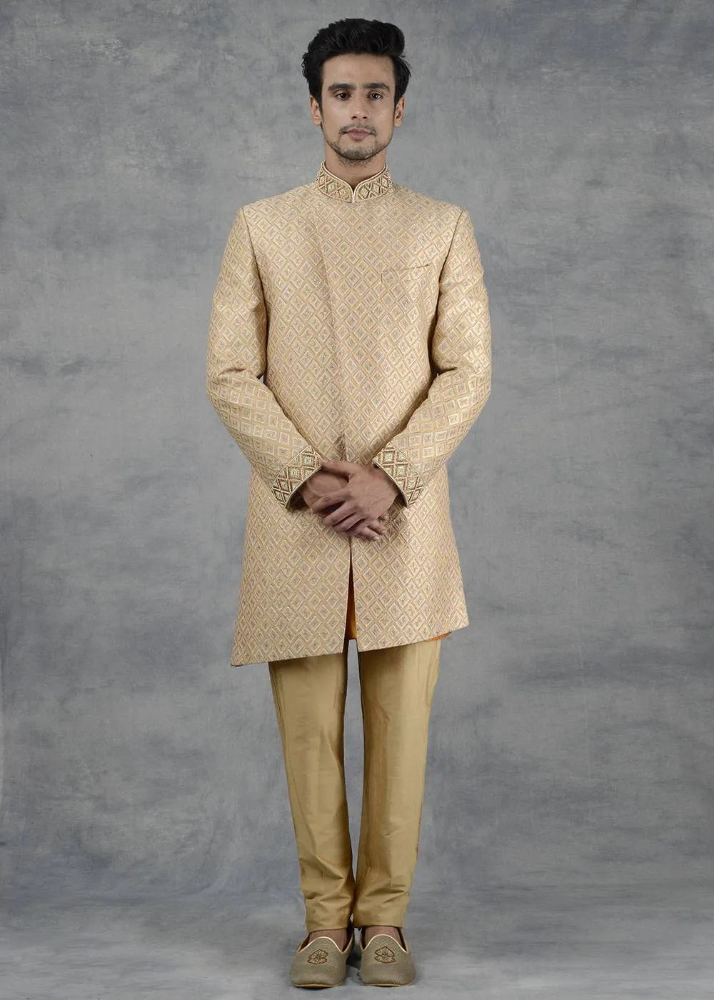 Golden Sherwani | Siddhesh Chauhan