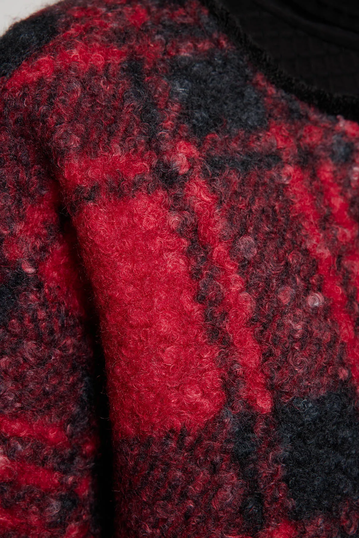 Handcrafted Embroidered Button Grid Wool Coat