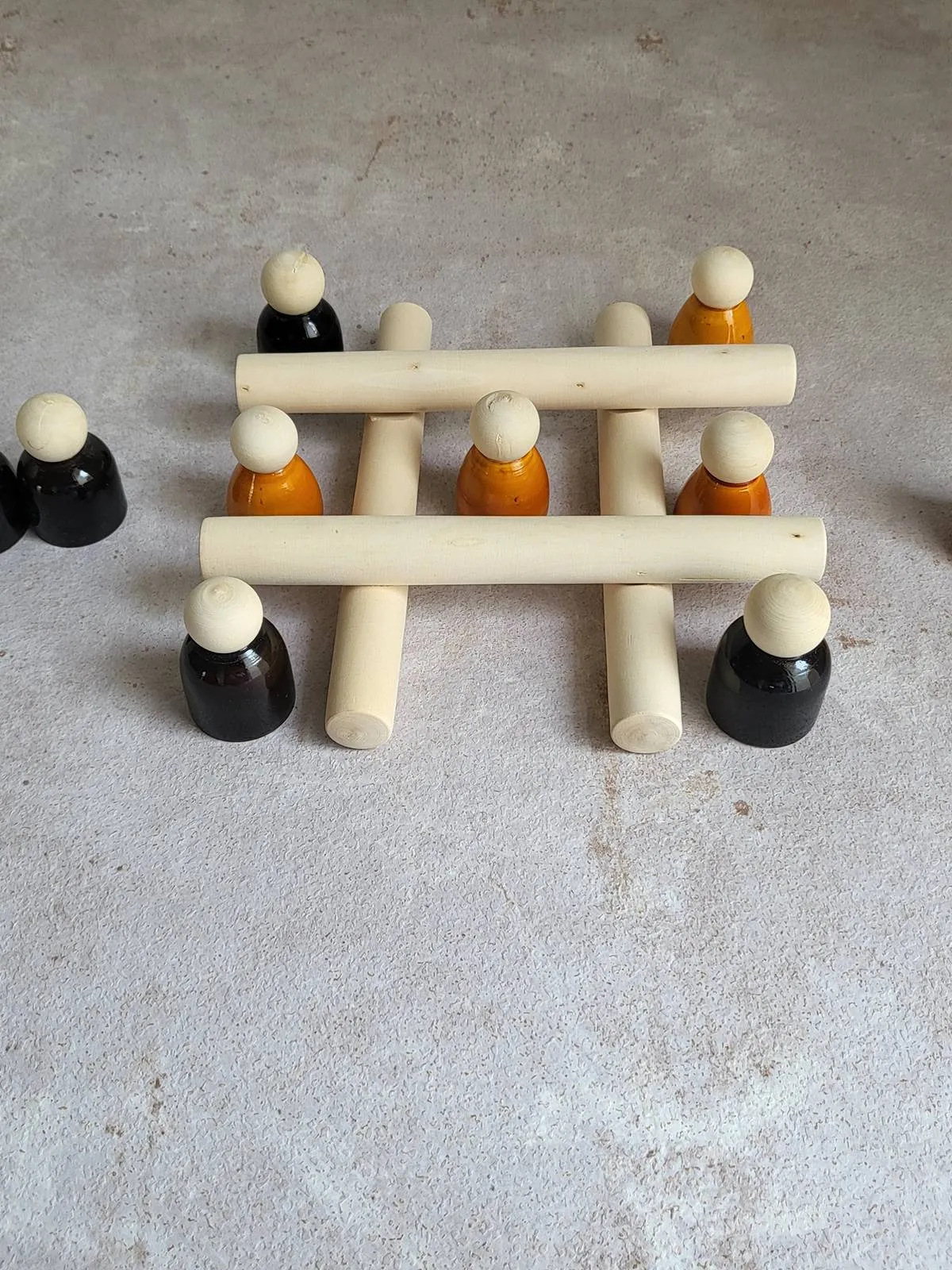 Handcrafted Wooden Tic Tac Toe Set